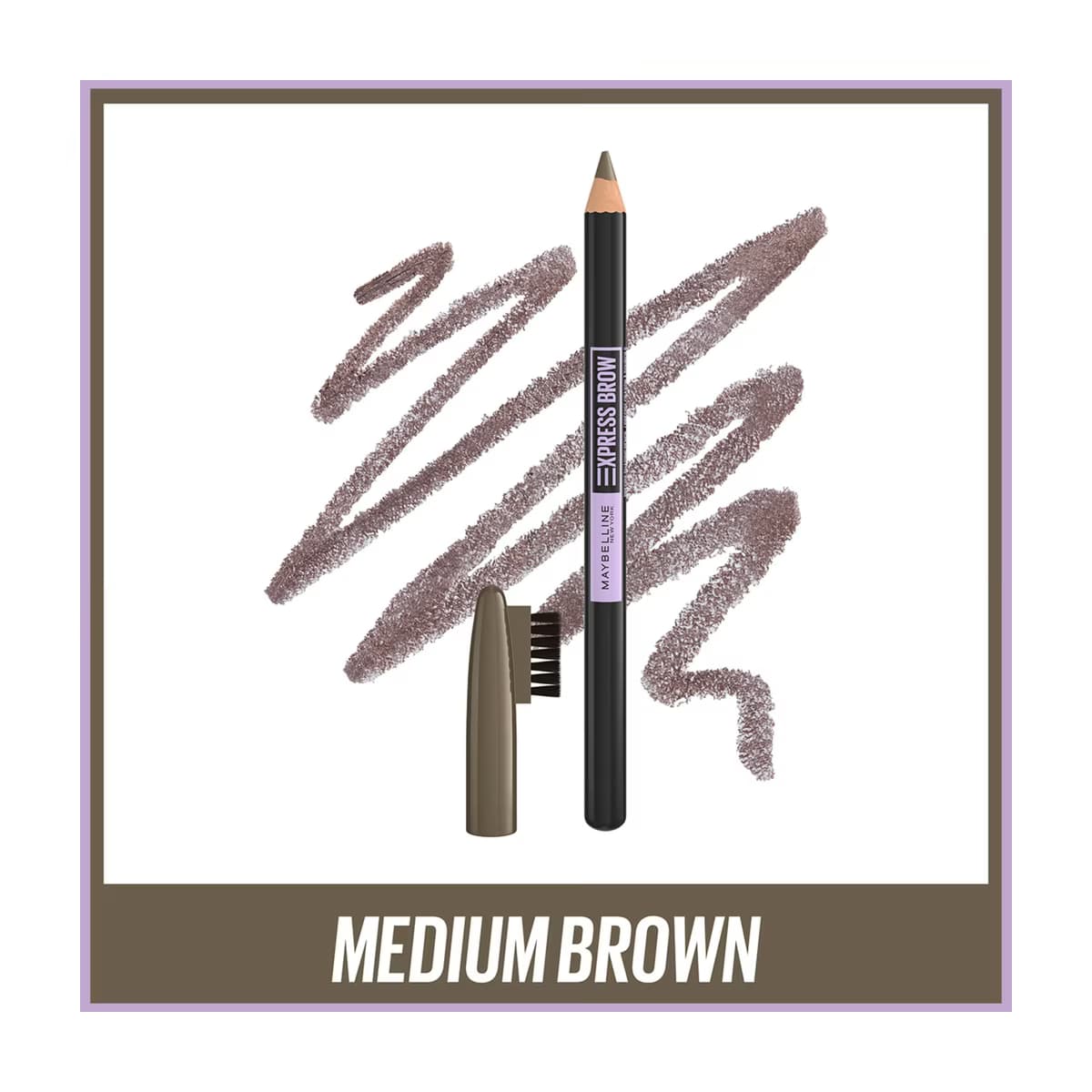 Maybelline New York Express Brow Shaping Kaş Kalemi Medium Brown - Gratis