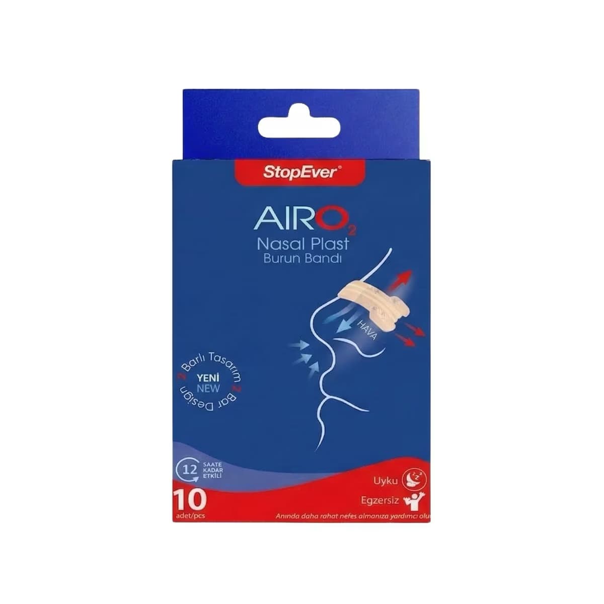 StopEver Nasal Plast Burun Plasteri 10'lu (Büyük Boy) - Gratis