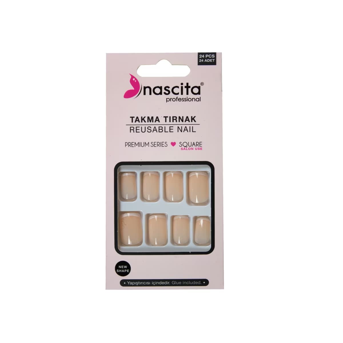 Nascita Square French Takma Tırnak 24'lü - Gratis
