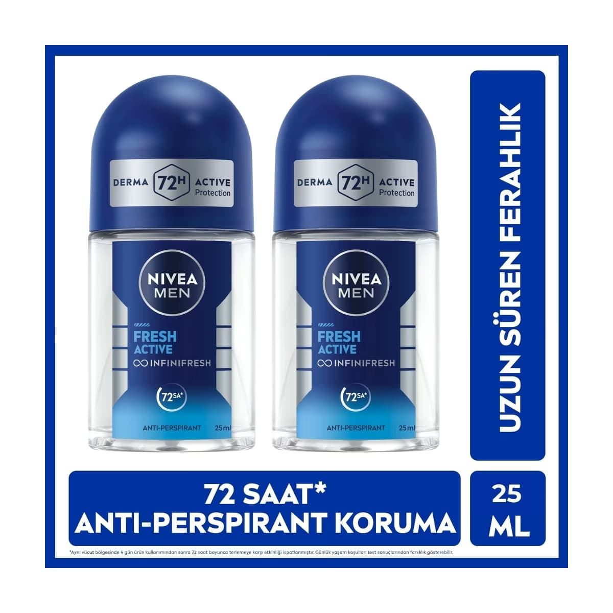 Nivea Men Erkek Mini Roll-on Deodorant Fresh Active 2 x 25 ml - Gratis