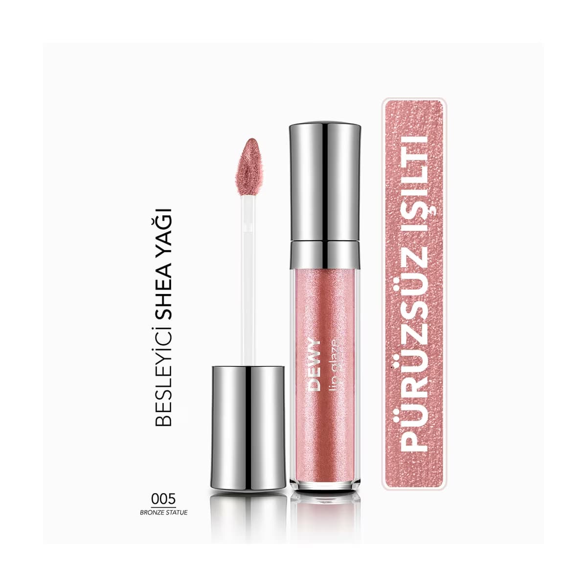Flormar Dewy Lip Glaze Dudak Parlatıcısı 005 Bronze Statue - Gratis