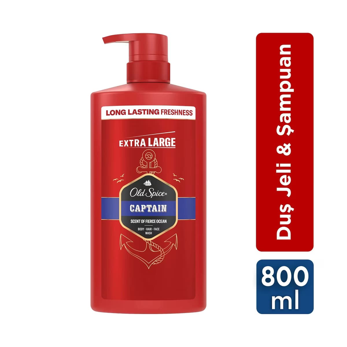 Old Spice Captain 3’ü 1 Arada Duş Jeli 800 ml - Gratis