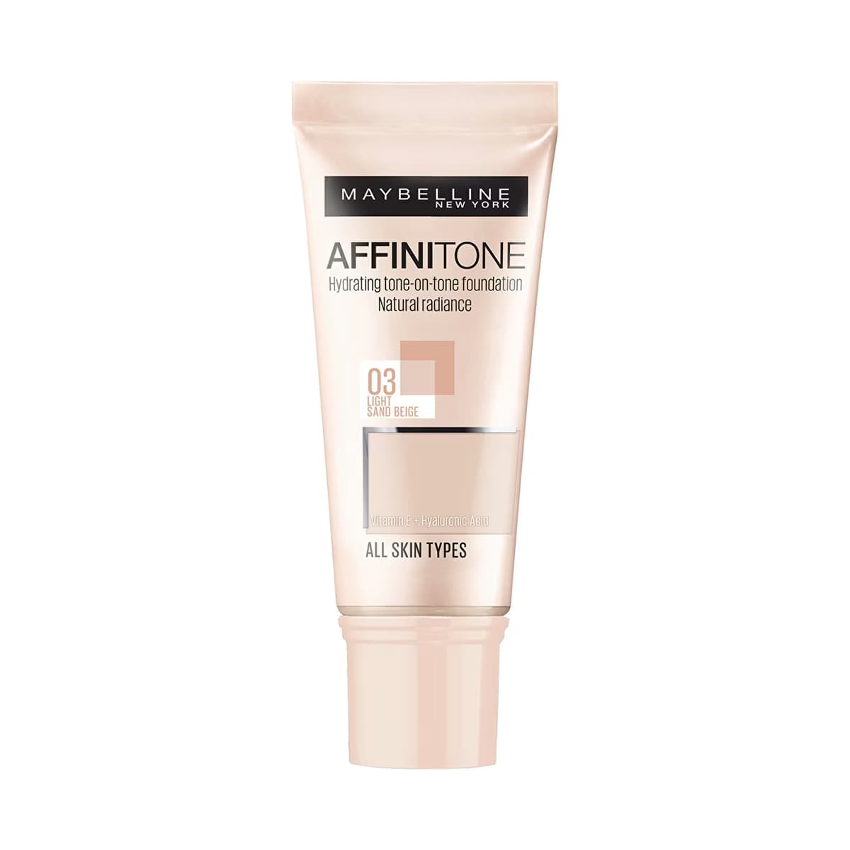 Maybelline New York Affinitone Fondöten 03 Light Sand Beige - Gratis