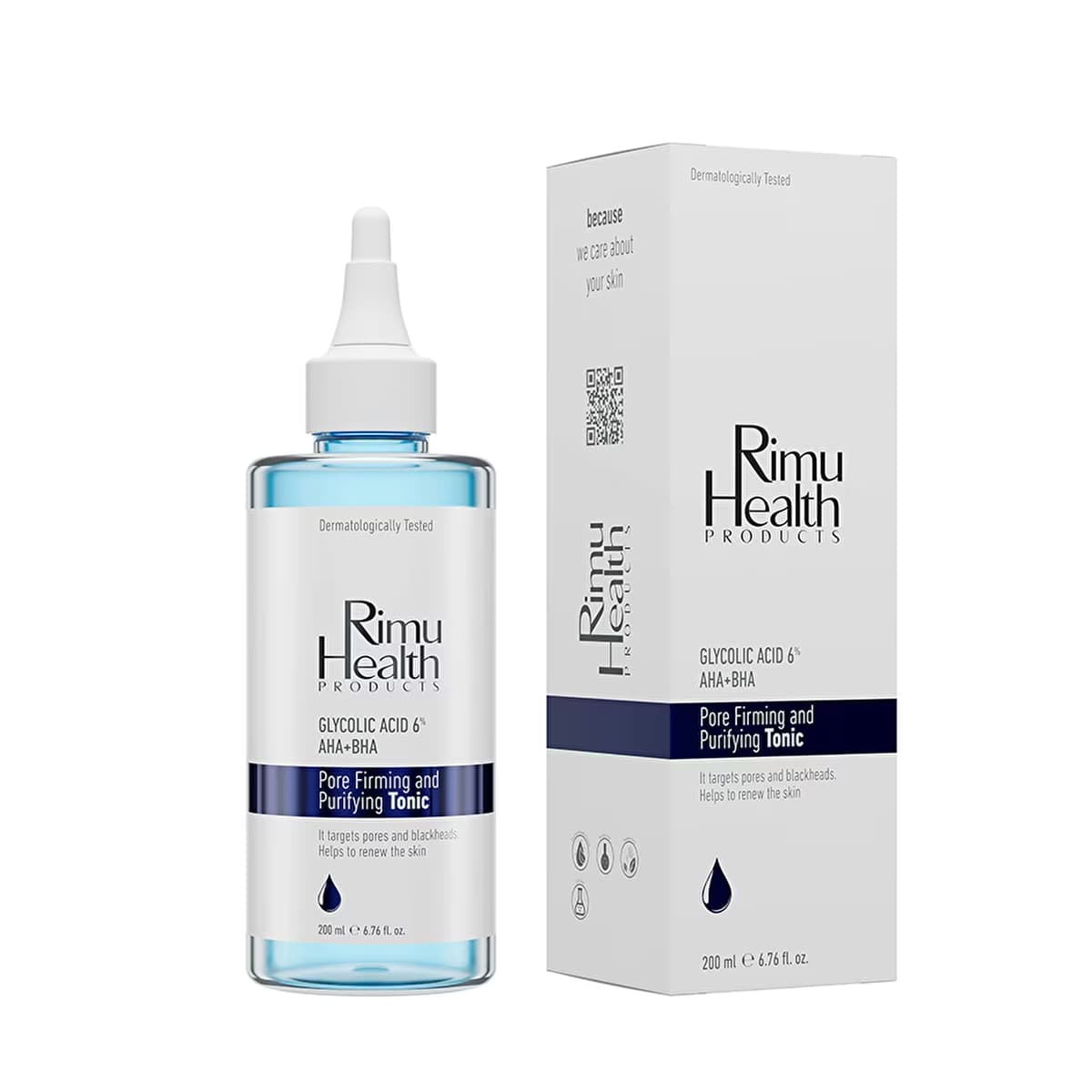 Rimu Health Gözenek Sıkılaştırıcı ve Arındırıcı Tonik 200 ml (Glycolic Acid %6 AHA BHA) - Gratis