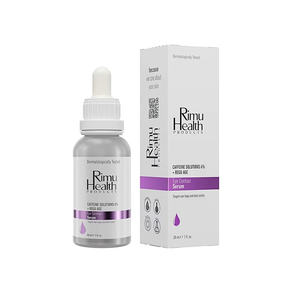 Rimu Health Göz Altı Aydınlatıcı Ve Kırışıklık Karşıtı Bakım Serumu 30 ml (Caffeine %6 - Regu Age) - Gratis