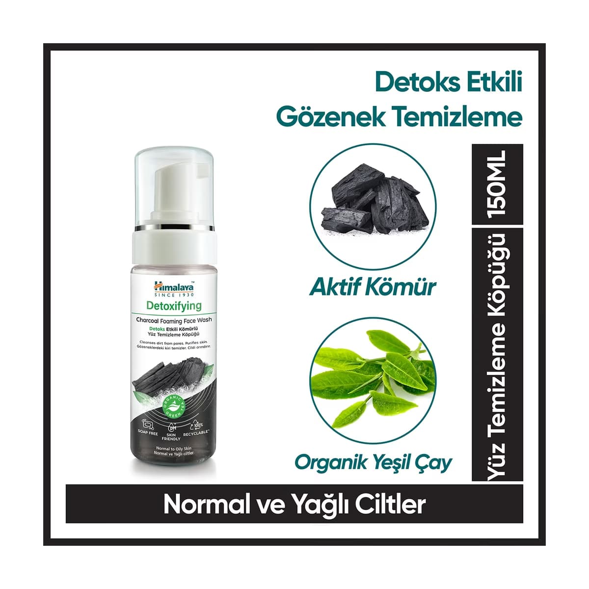 Himalaya Arındırıcı Kömür Köpüklü Yüz Temizleyici 150 ml - Gratis