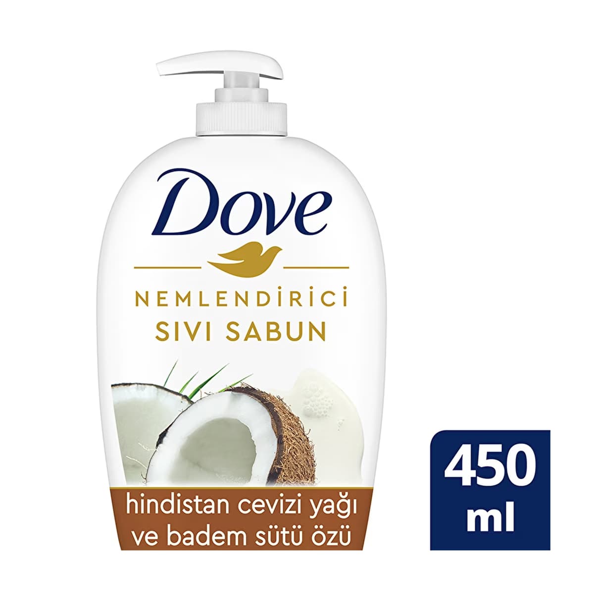 Dove Hindistan Cevizi Yağı ve Badem Sütü Özü Sıvı Sabun 450 ml - Gratis