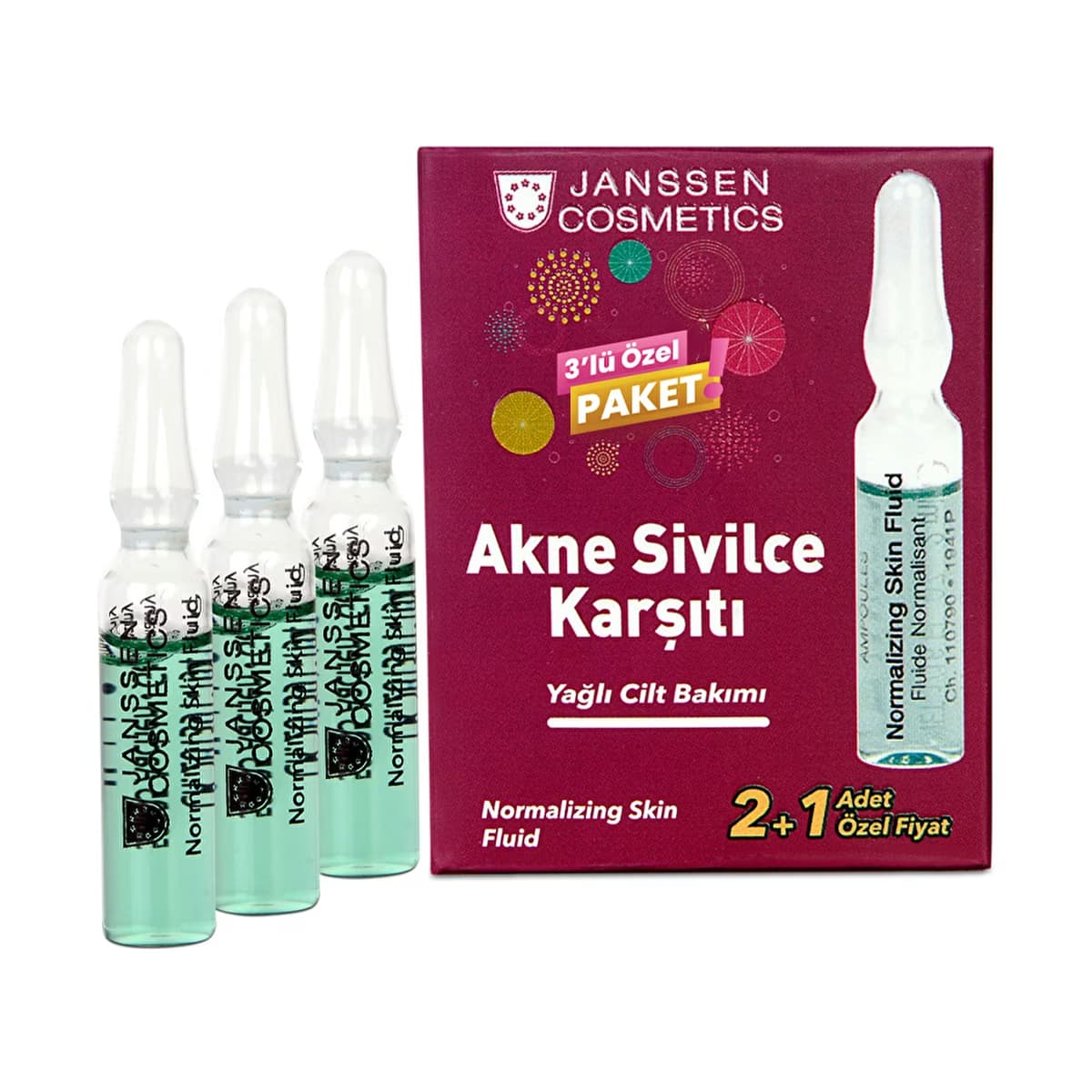 Janssen Cosmetics Akne Karşıtı Yağlı Cilt Ampulü 3'lü - Gratis