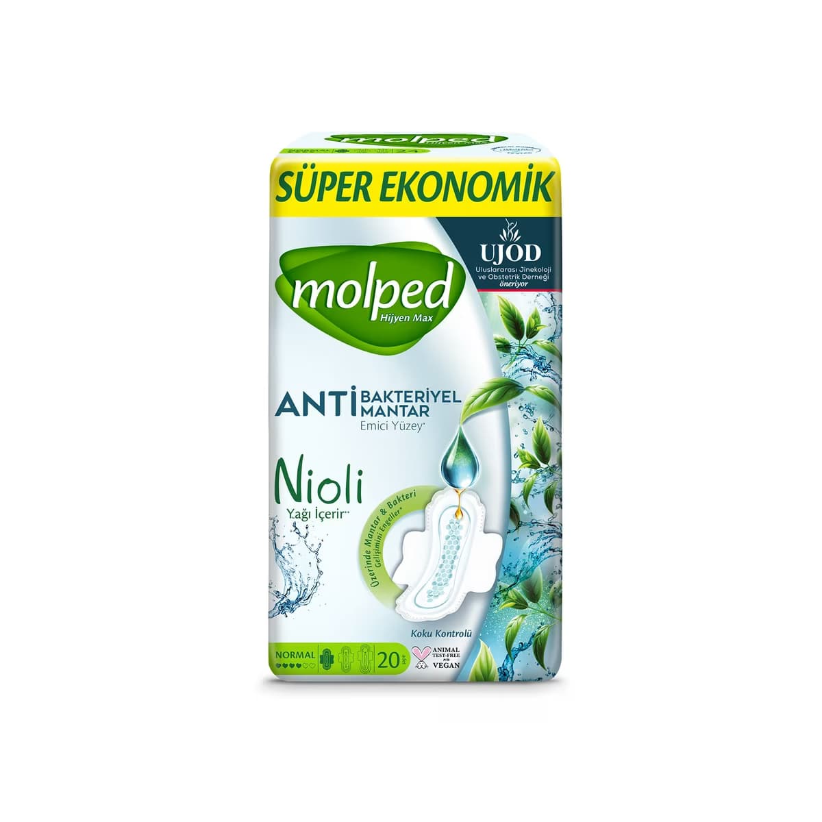Molped Hijyen Max Süper Eco Normal Hijyenik Ped 20'li - Gratis