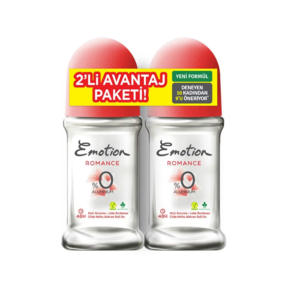 Emotion Romance Kadın Deodorant Roll-On 2 x 50 ml - Gratis