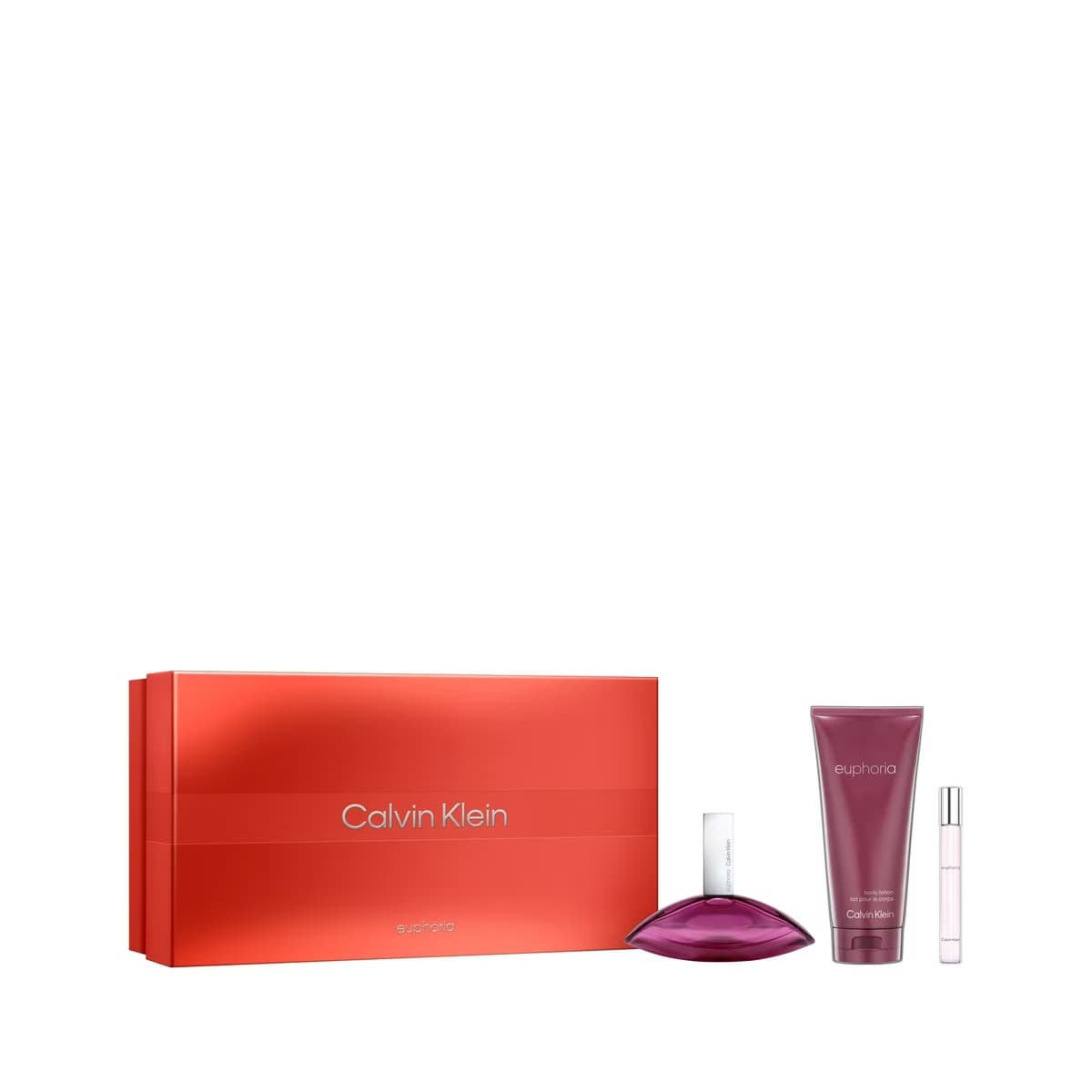 Calvin Klein Euphoria EDP Kadın Parfüm Seti (Parfüm 100 ml + Vücut Losyonu 200 ml + Seyahat Boy Parfüm 10 ml) - Gratis