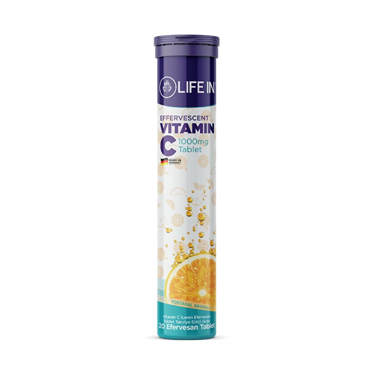 Life In Vitamin C İçeren Efervesan Takviye Edici Gıda 20 Tablet 1000mg - Gratis