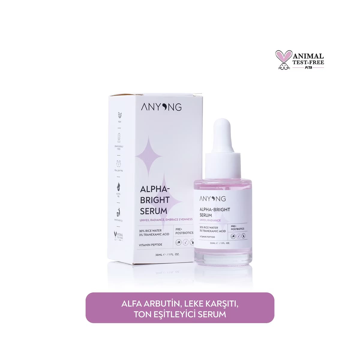 Anyong Parlatıcı ve Leke Karşıtı Yüz Serumu 30 ml - Gratis