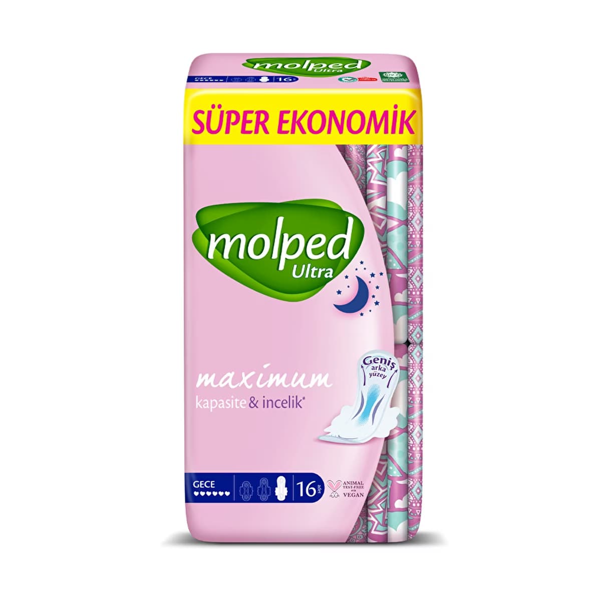Molped Ultra Kuruluk Süper Ekonomik Gece Hijyenik Ped 16'lı - Gratis