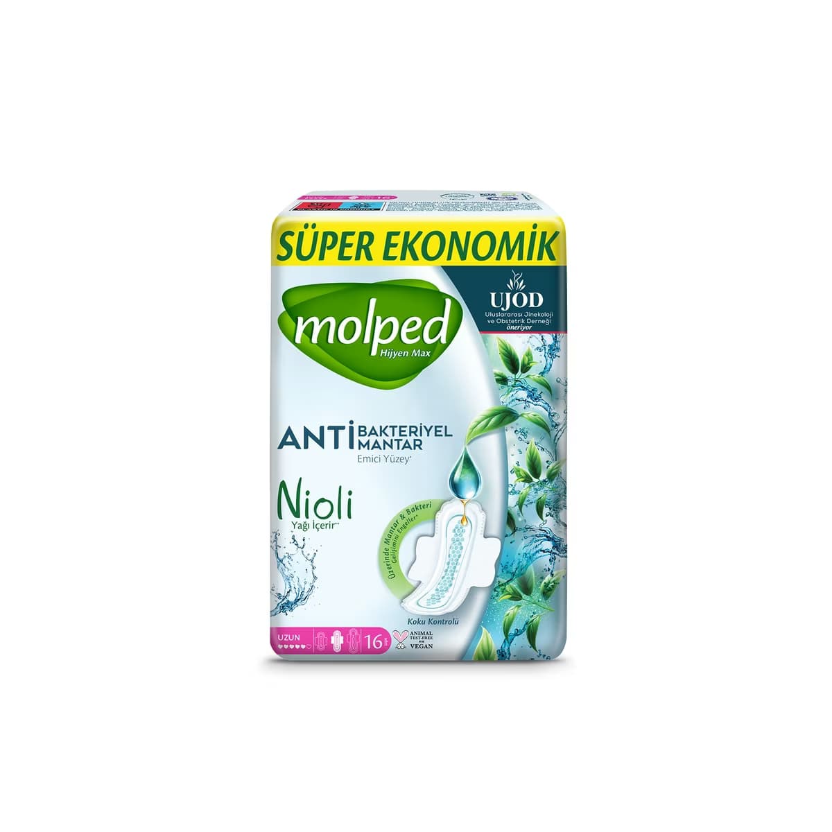 Molped Hijyen Max Süper Eco Uzun Hijyenik Ped 16'lı - Gratis