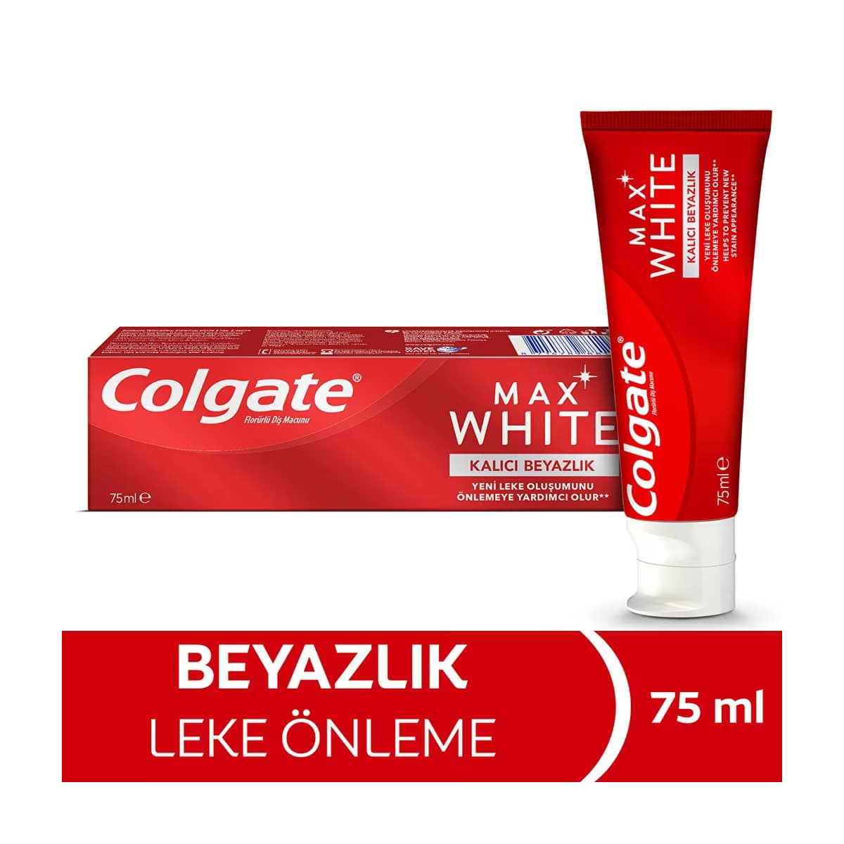 Colgate Max White Kalıcı Beyazlık Beyazlatıcı Diş Macunu 75 ml - Gratis