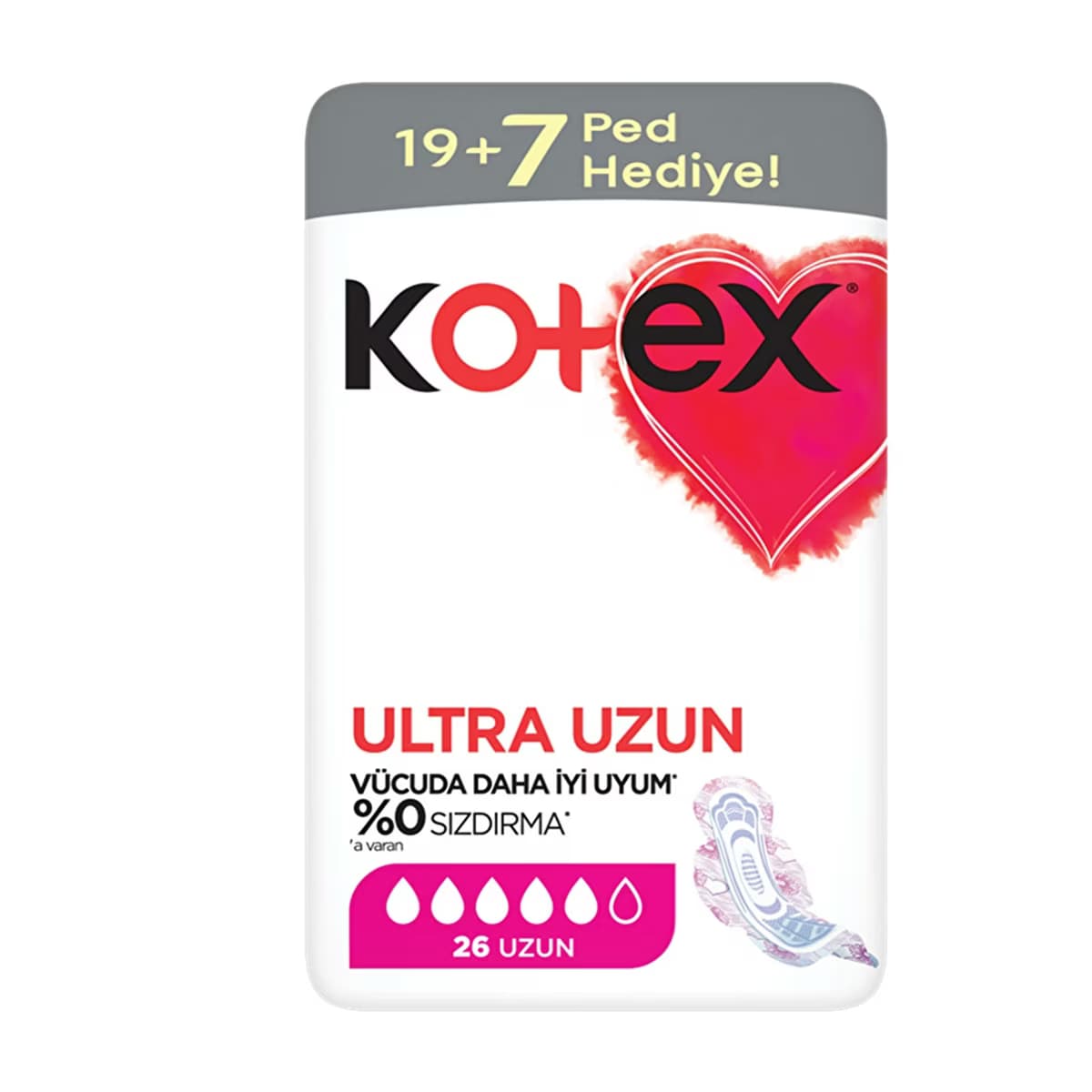 Kotex Dev Eko Hijyenik Ped Ultra Uzun 26'lı - Gratis