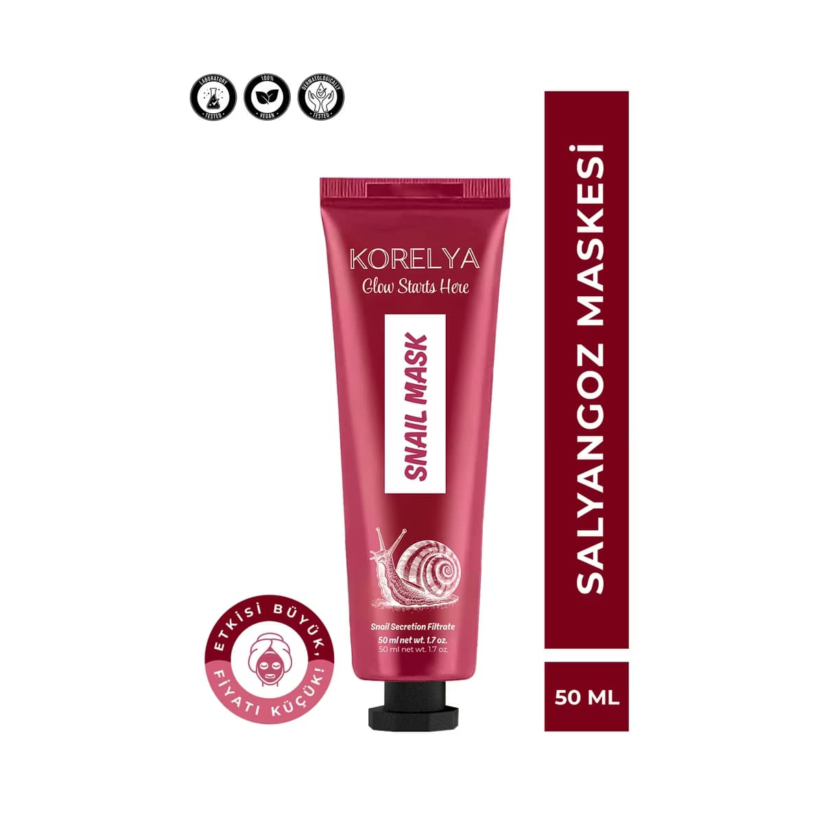 Korelya Soyulabilir Salyangoz Yüz Maskesi 50 ml - Gratis