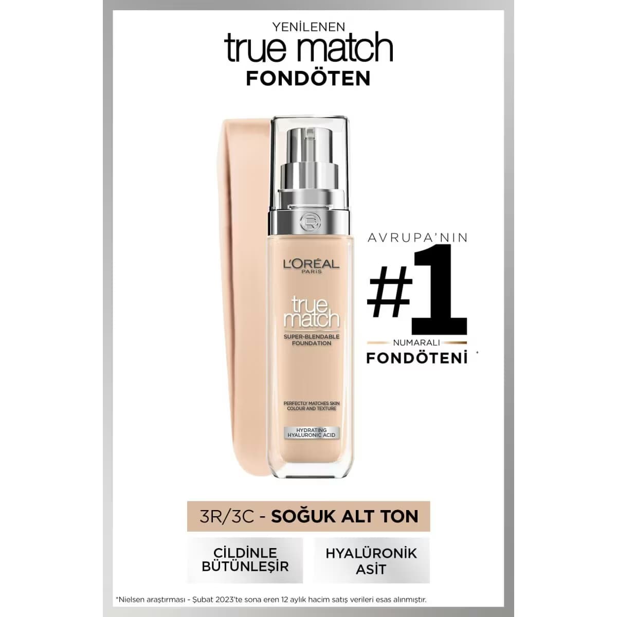 L'Oreal Paris True Match Fondöten 3R3C3K Bej Rose