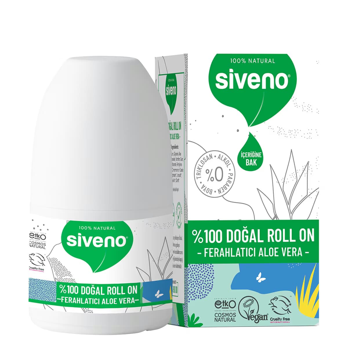 Siveno Doğal Roll On Aleovera 50 ml
