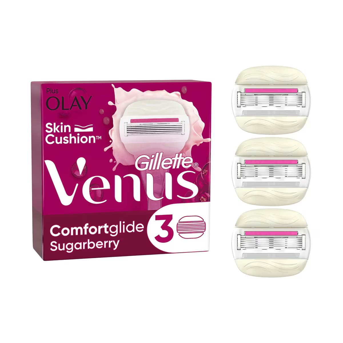 Gillette Venus Comfort Glide Sugarberry 3 adet Yedek Başlık