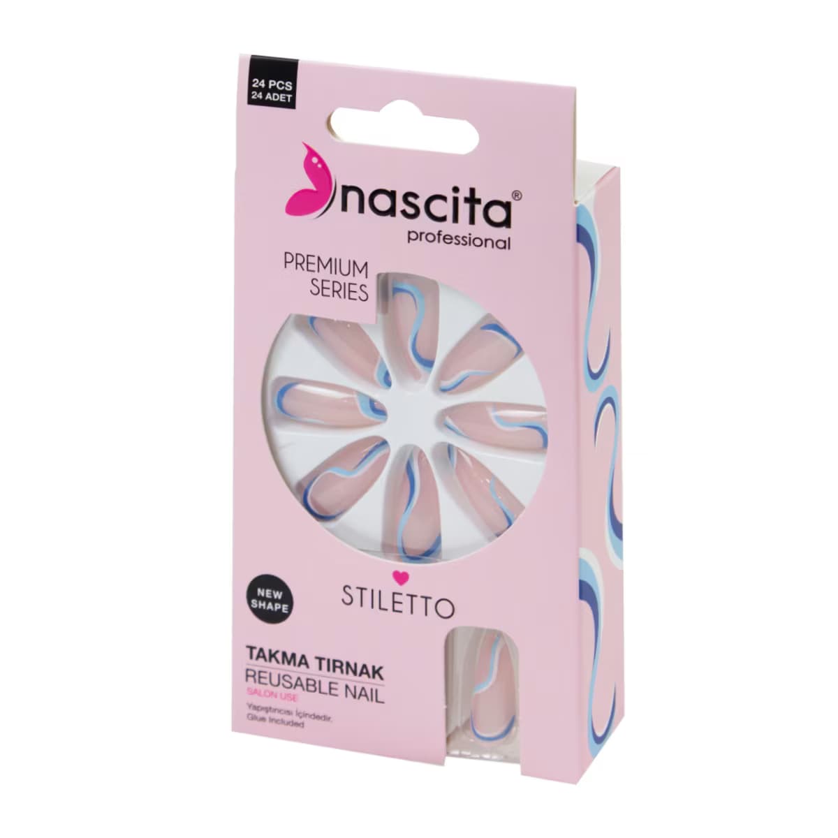 Nascita Takma Tırnak Mavi 24'lü