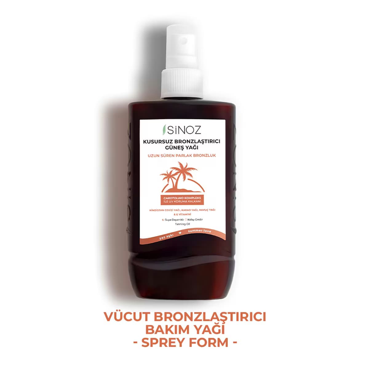 Sinoz Kusursuz Bronzlaştırıcı Güneş Yağı Sprey 200 ml