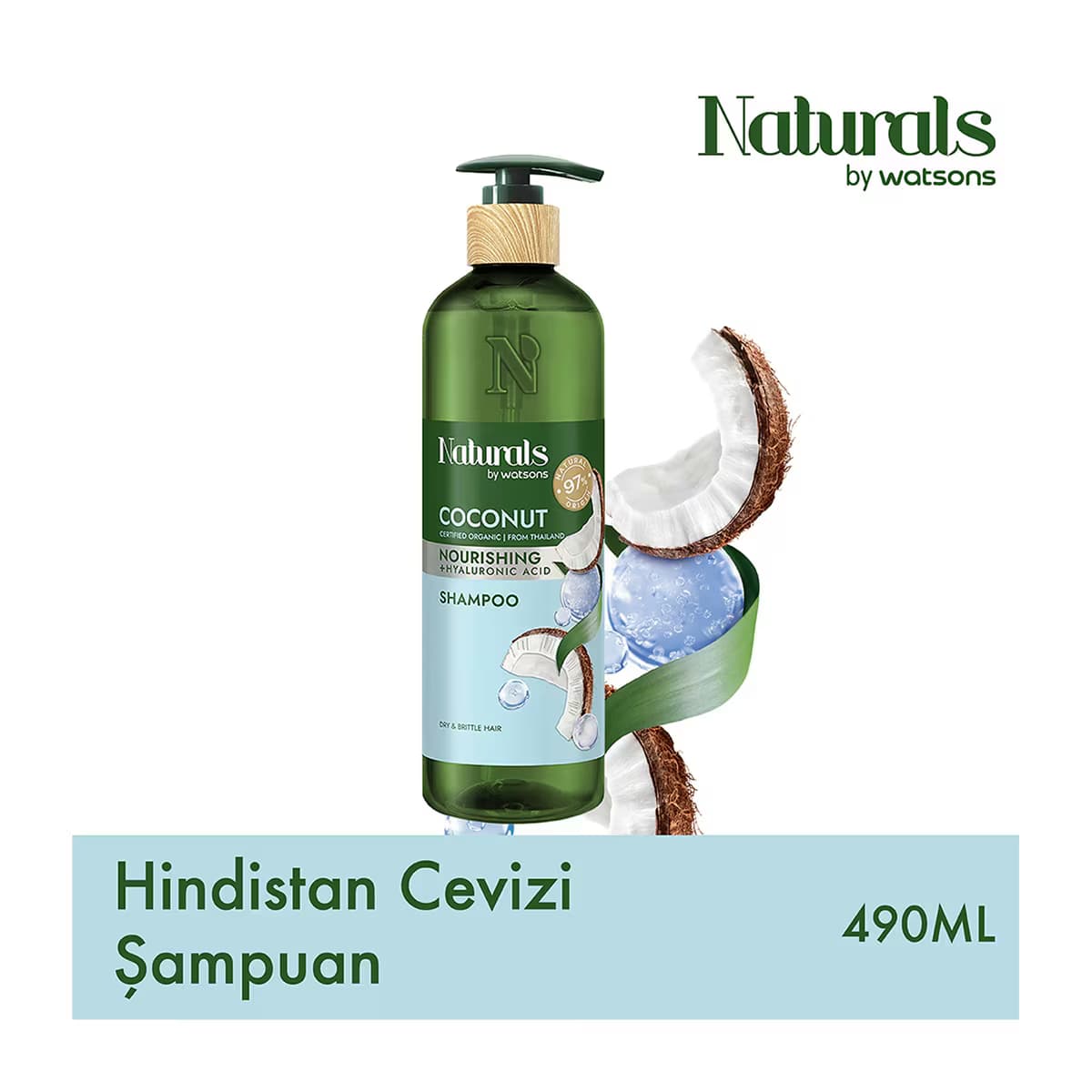 Naturals By Watsons Hindistan Cevizli Şampuan 490 ml