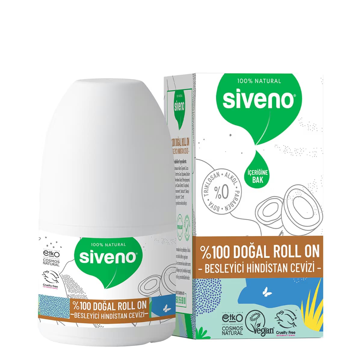 Siveno Doğal Roll On Hindistan Cevizi 50 ml