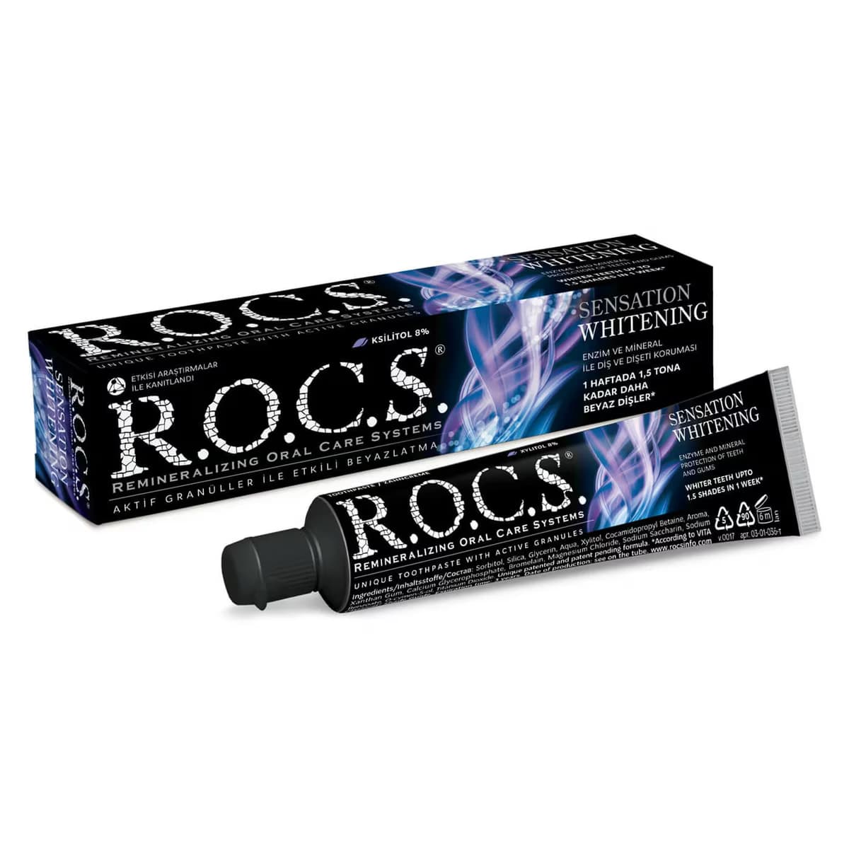 Rocs Beyazlatıcı Diş Macunu Sensation Yoğun Parlatıcı 75 ml