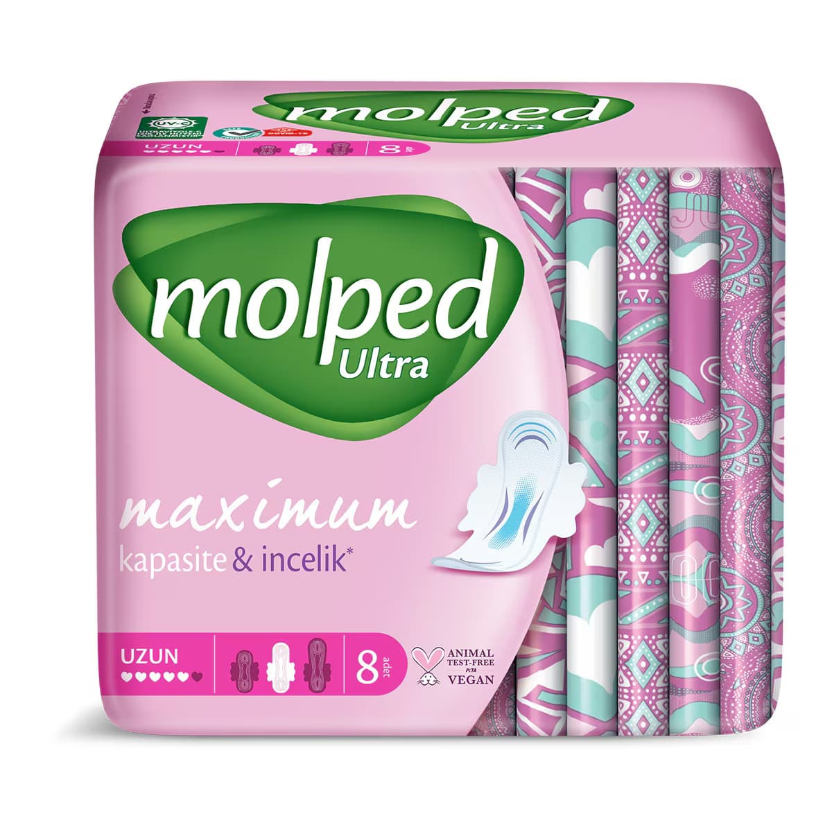 Molped Ultra Anatomik Uzun Ped 8'li
