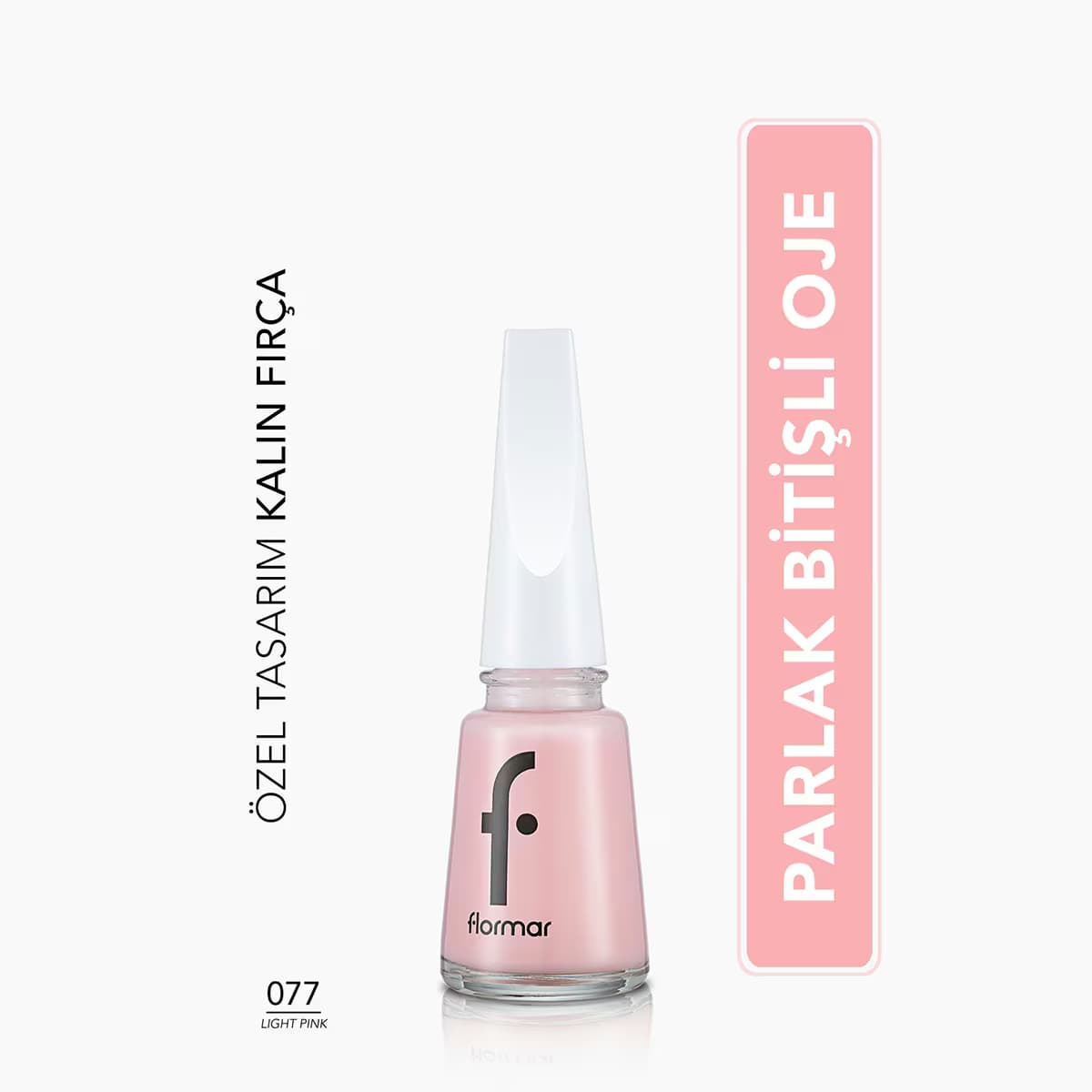 Flormar Nail Enamel Yoğun Pigmentli Parlak Oje No: 077 Light Pink