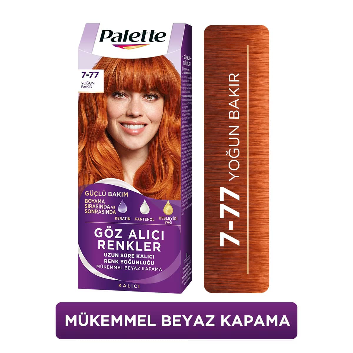 Palette Göz Alıcı Renkler Saç Boyası 7-77 Yoğun Bakır