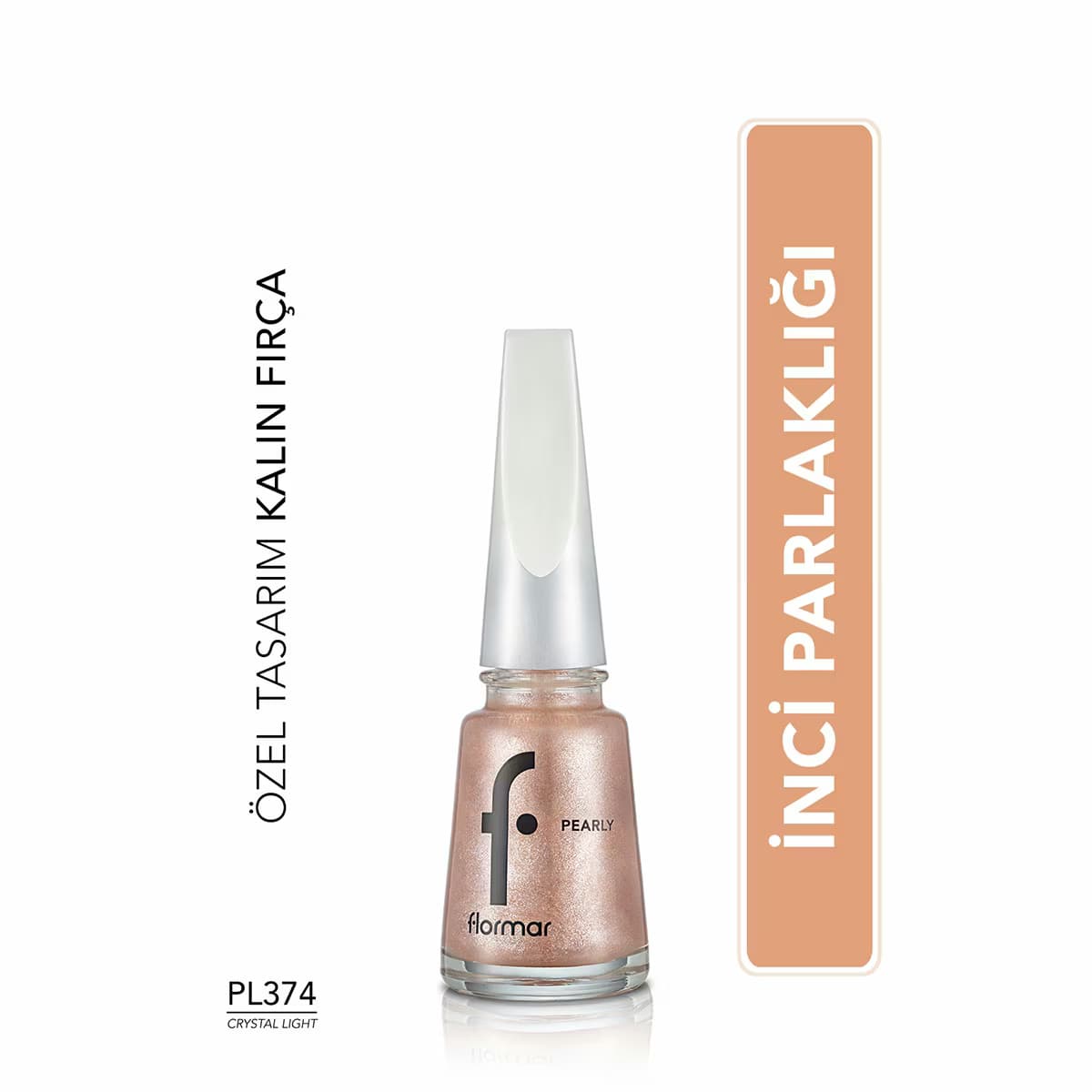 Flormar Pearly Parlak Bitişli Sedefli Oje No: PL374 Crystal Light