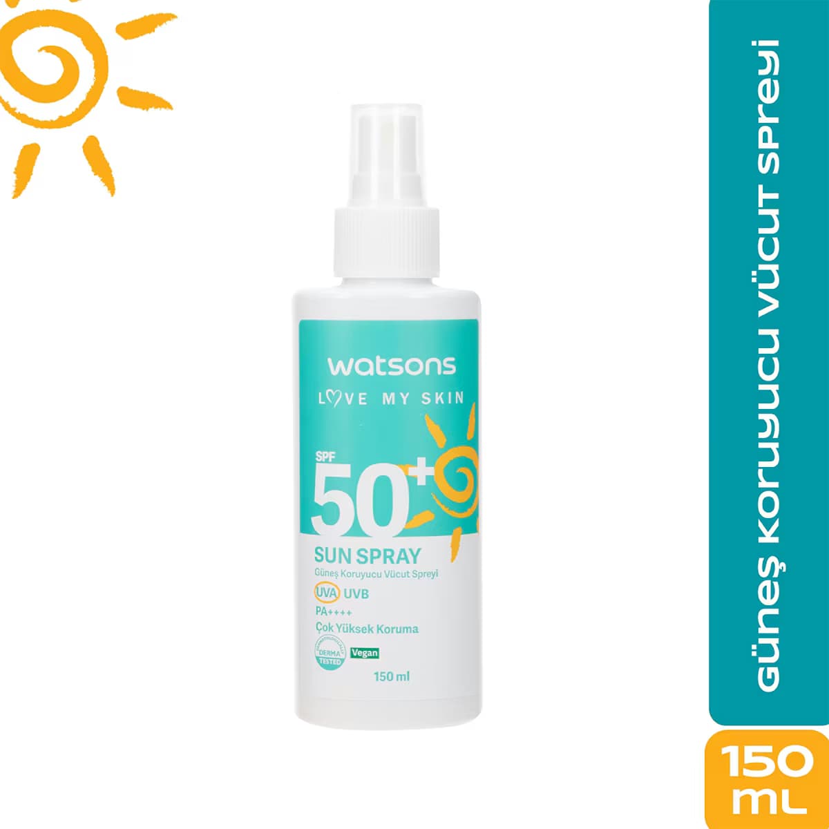 Watsons Vücut Güneş Koruyucu Sprey SPF50+ 150 ml