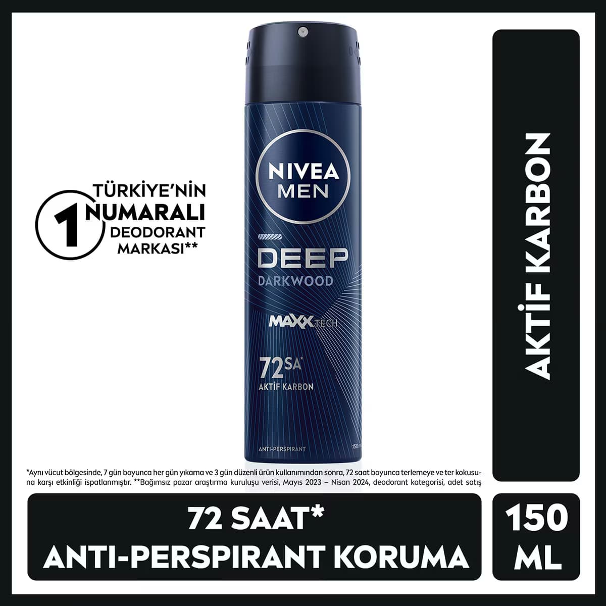 Nivea Men Erkek Sprey Deodorant Deep Dimension 150 ml