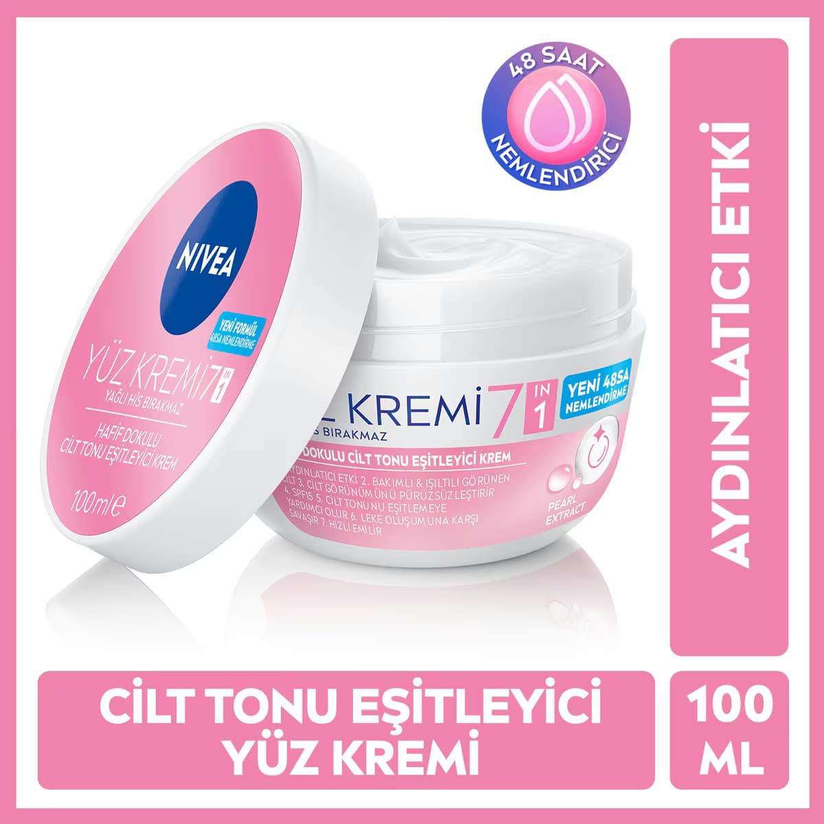 Nivea Cilt Tonu Eşitleyici Yüz Kremi 100 ml 24 Saat Nemlendirici