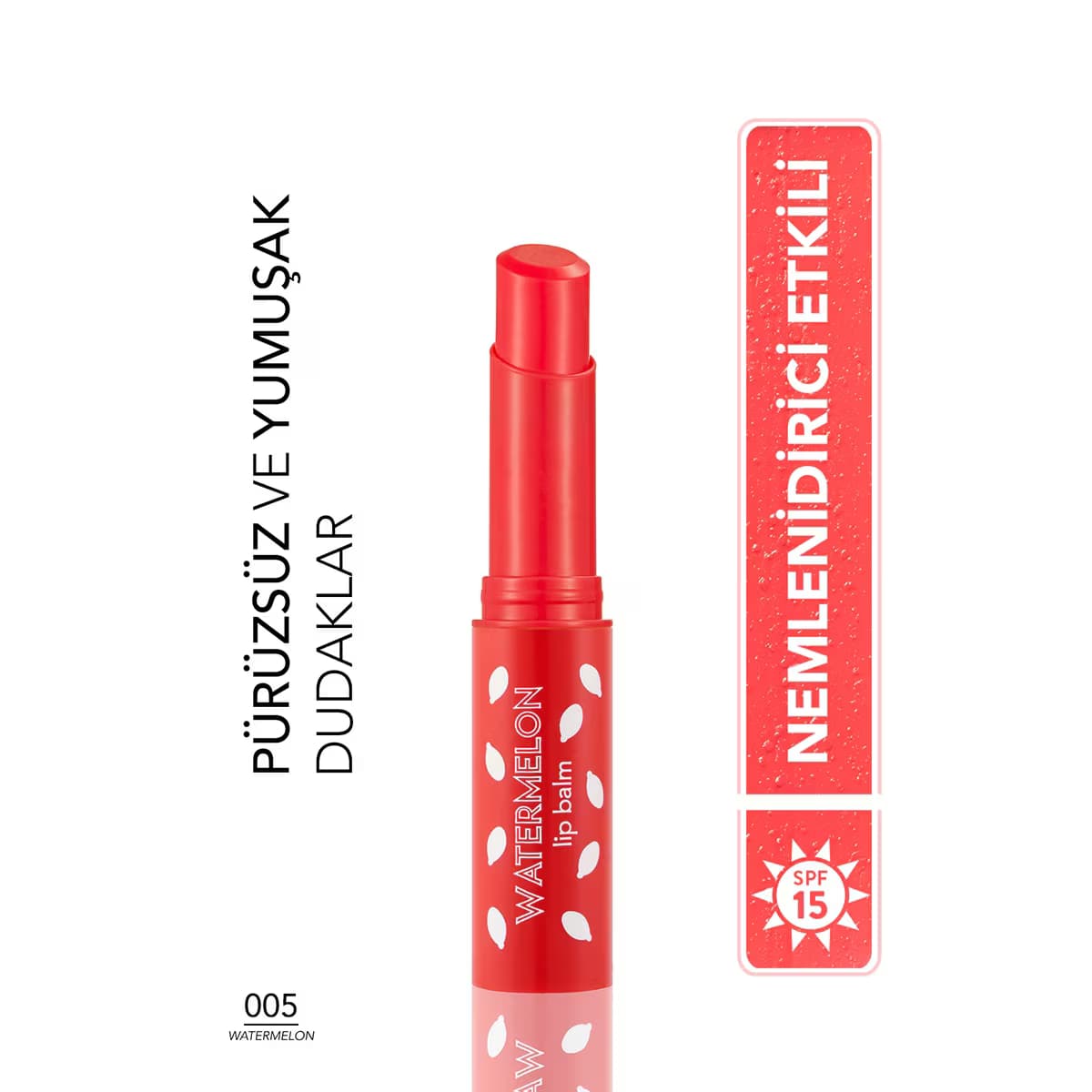 Flormar Lip Balm Meyve Kokulu ve Renklendirici Dudak Nemlendiricisi Karpuz