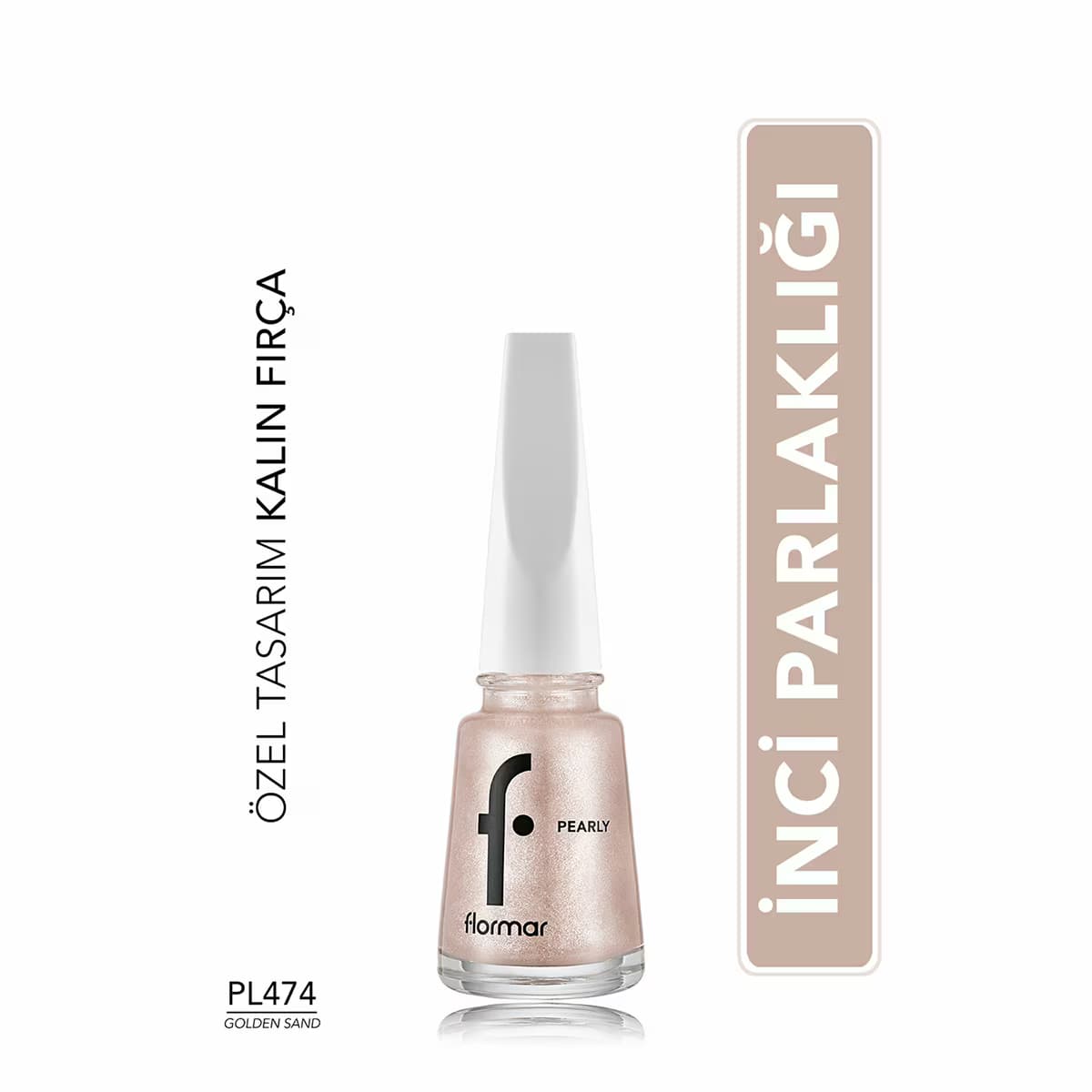 Flormar Pearly Oje No: 474-Golden Sand