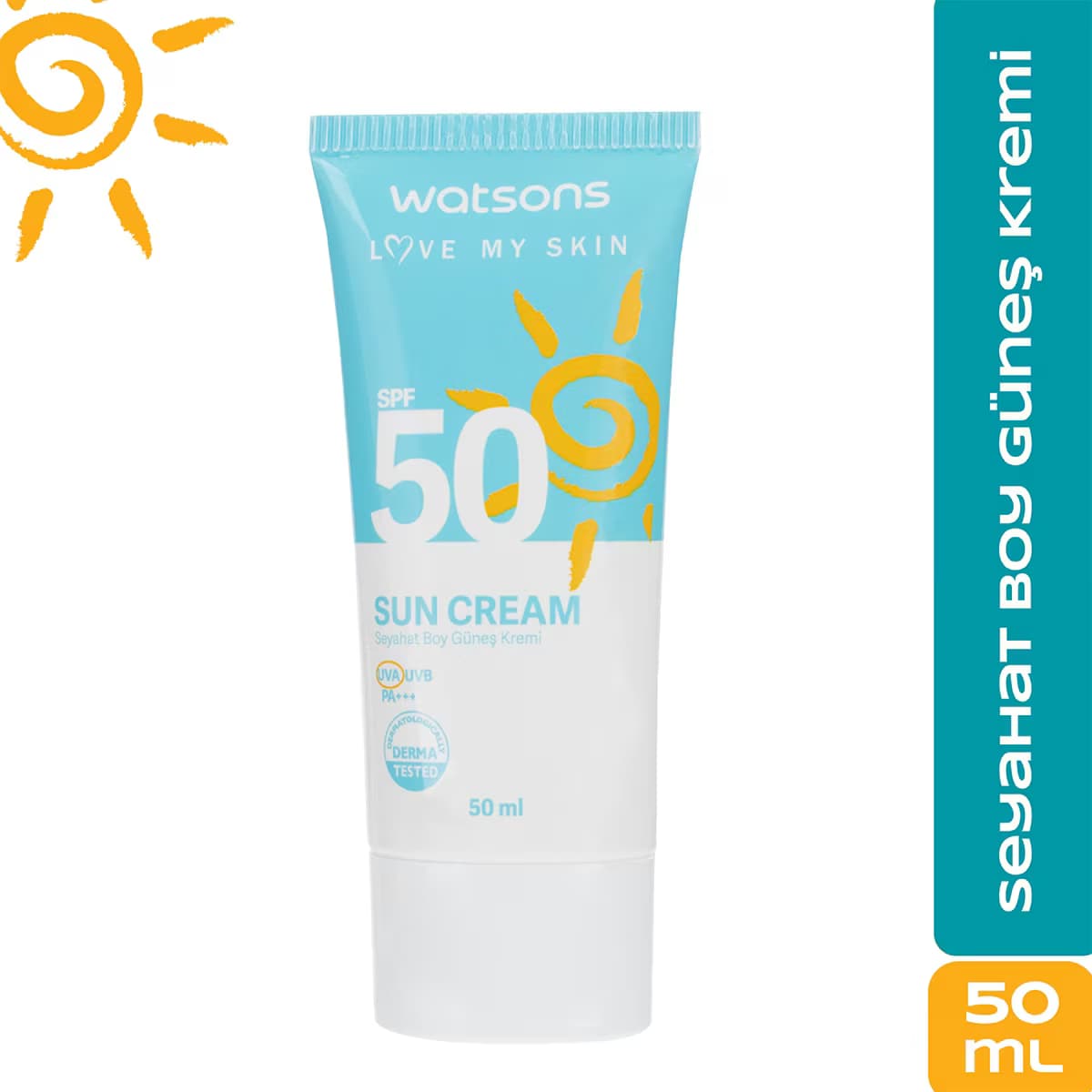 Watsons Sun Seyahat Boy Krem SPF50 50 ml