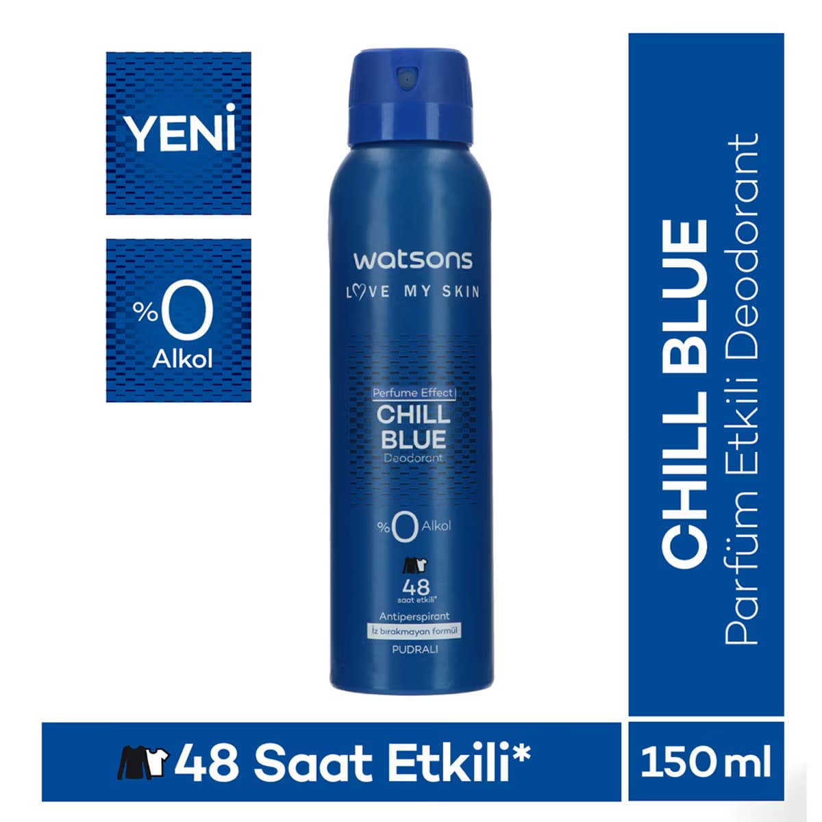 Watsons Chill Blue Deodorant Sprey Pudralı 150 ml