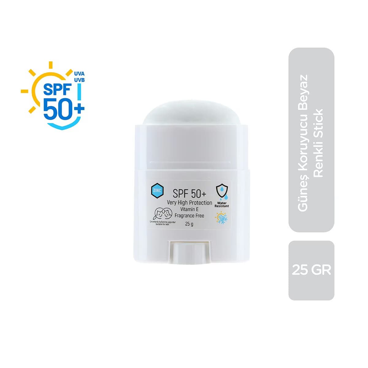 Bilge Öztürk Renkli Güneş Koruyucu Stick Beyaz Spf50 25 gr