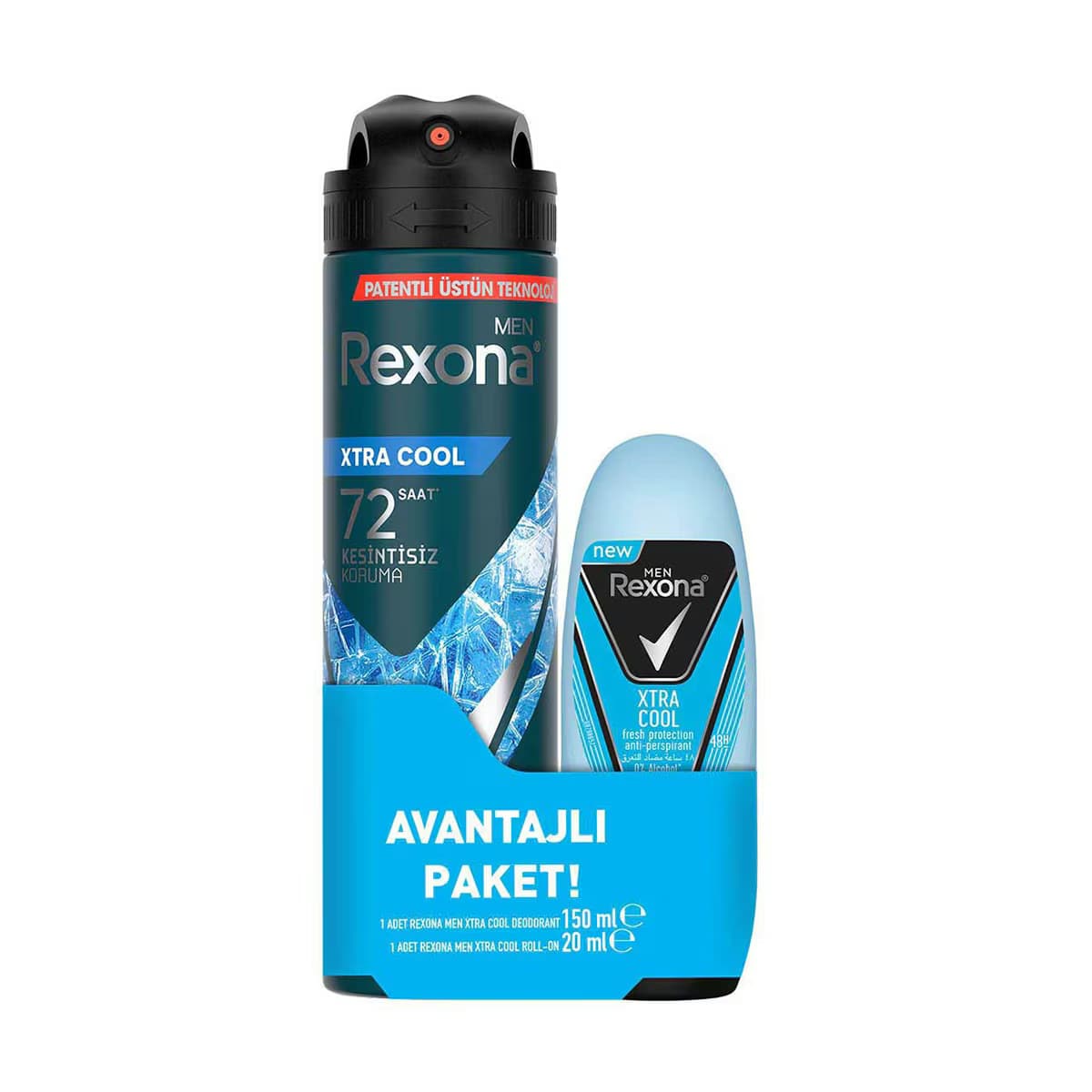 Rexona Extra Cool Deodorant Sprey 150 ml + Mini Roll-on 20 ml