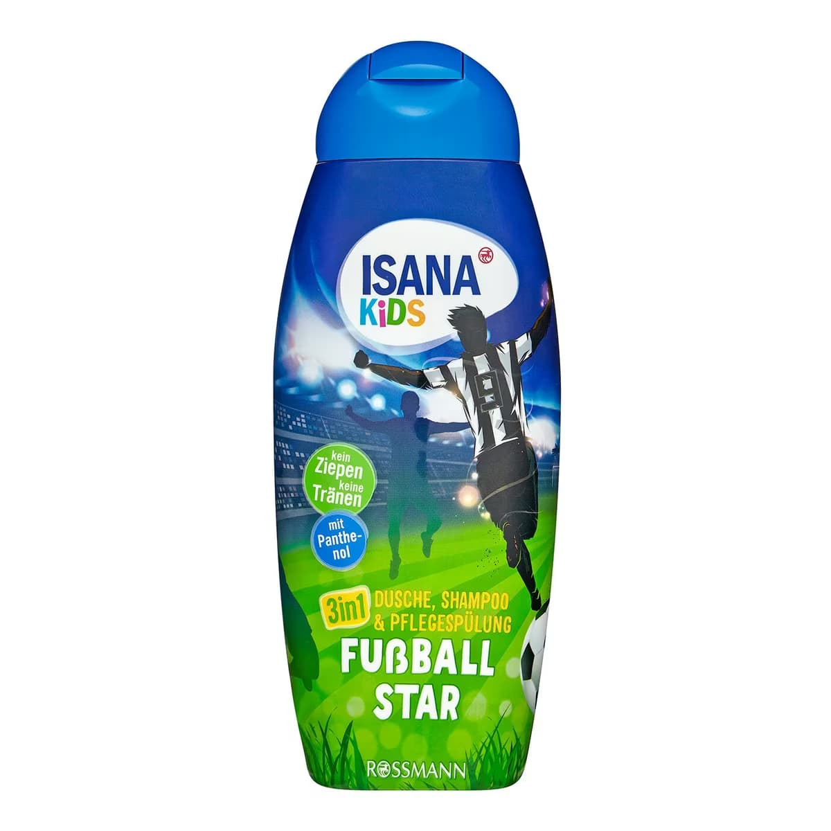 Isana Kids Duş Jeli ve Şampuan 3'ü 1 Arada Futbol Starı Meyvemsi 300 ml