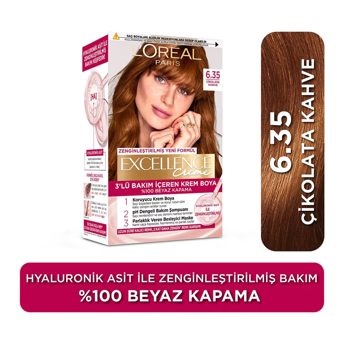 L'Oreal Paris Excellence Çikolata Kahve Saç Boyası 6.35
