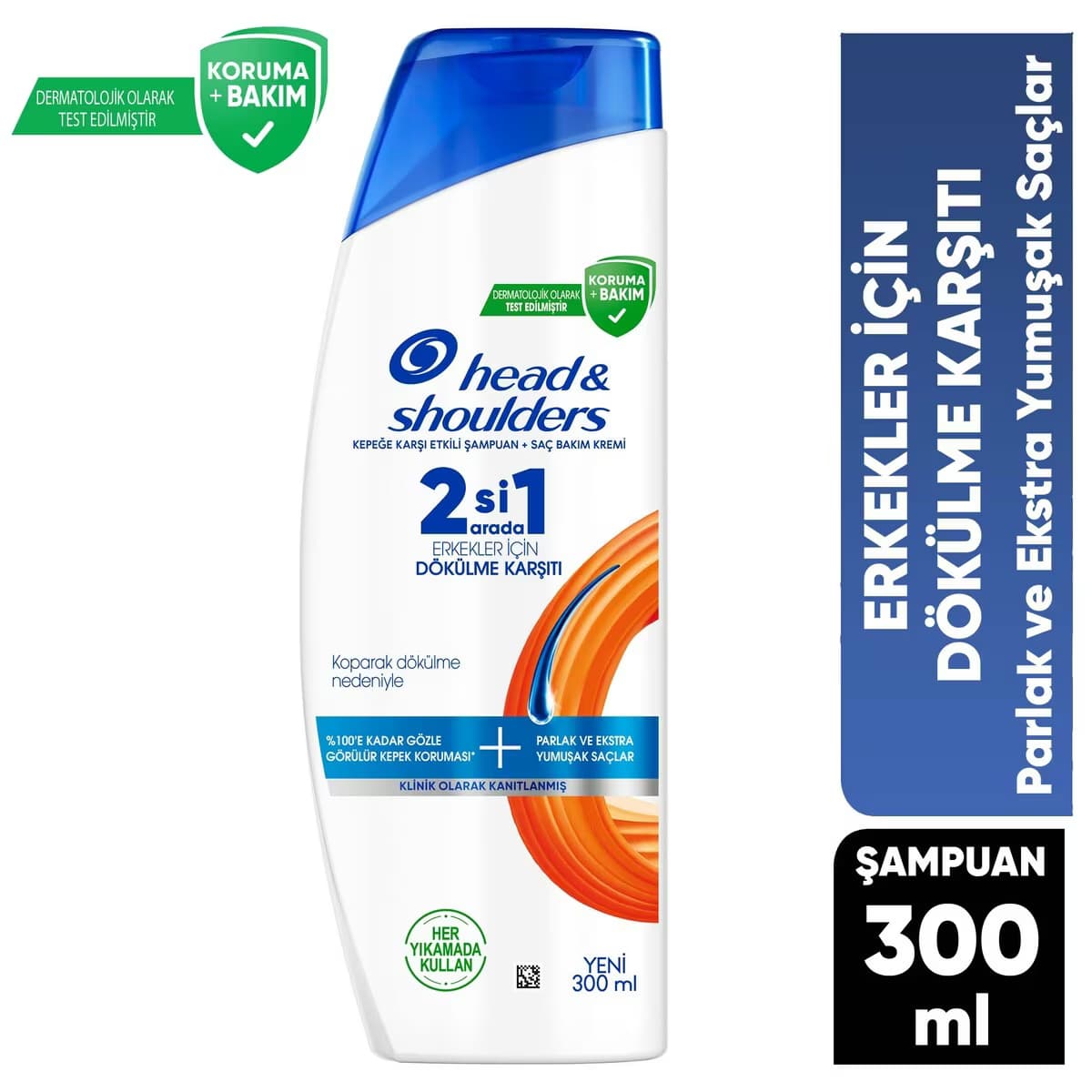 Head&Shoulders 2'si 1 Arada Erkeklere Özel Dökülme ve Kepek Karşıtı Şampuan 300 ml