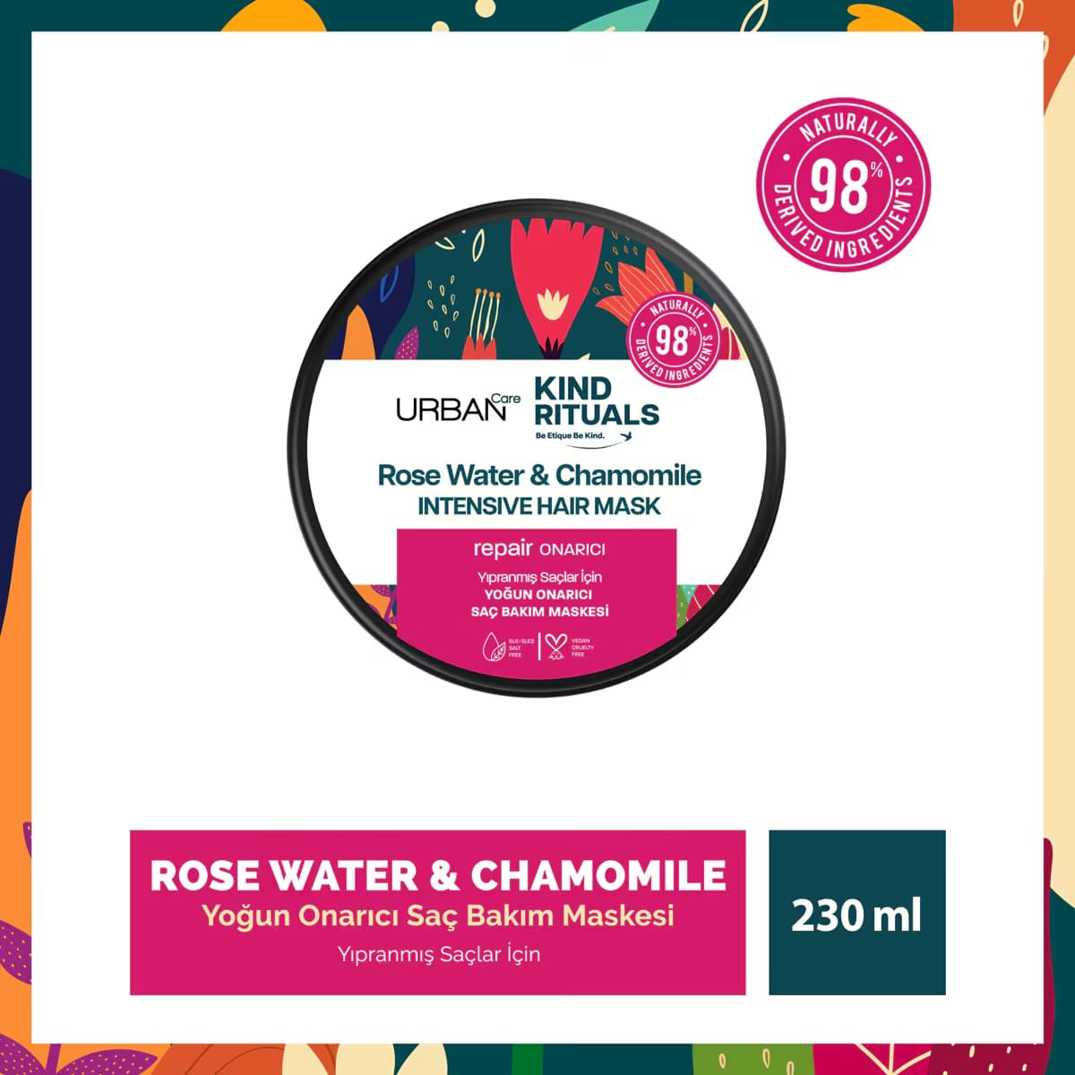 Urban Care Kind Rituals Saç Maskesi Rose Water230 ml