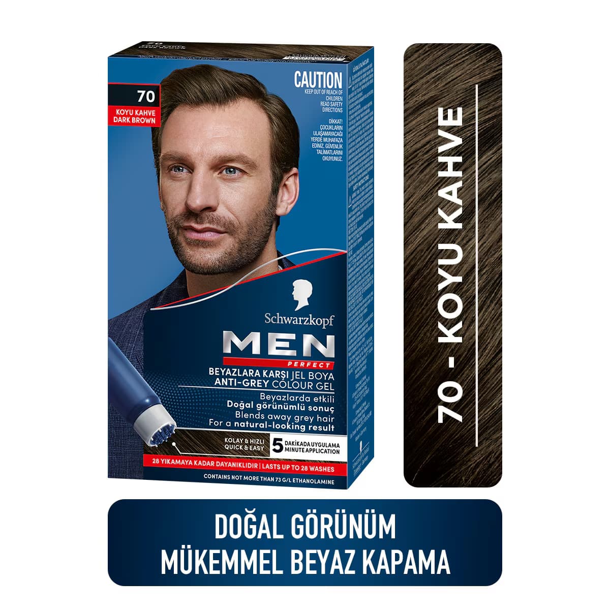 Schwarzkopf Men Perfect Saç Boyası No:70 Koyu Kahve