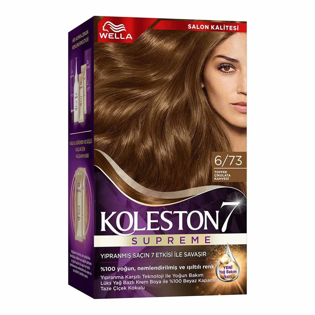 Koleston Wella Supreme Saç Boyası 6/73 Toffee Çikolata Kahvesi