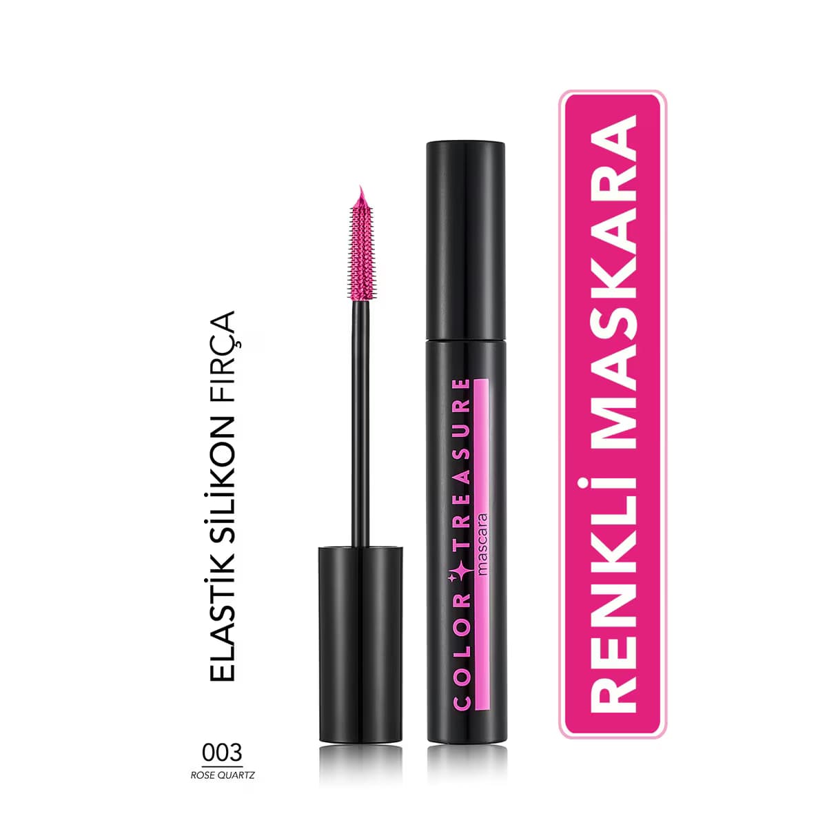 Flormar Color Treasure Yoğun Pigment Veren Renkli Maskara - 003 Rose Quartz